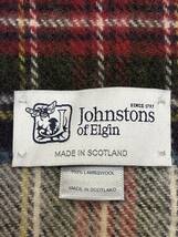 JOHNSTONS ジョンストンズ チェック ウール100% フリンジ マフラー スコットランド SCOTLAND 着用少 格安 ストール_画像2