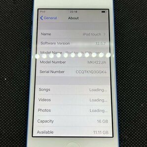 iPod touch 第6世代 MKH62J/A 16GB アイポッドタッチ ブルー 青 ipt18の画像1