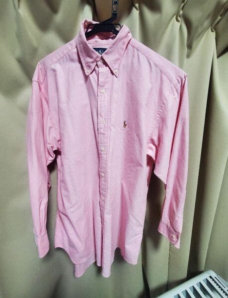 ラルフローレン　ボタンダウンシャツ　ピンク　サイズM～L