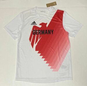 新品 adidas アディダス トレーニングシャツ tシャツ TEE 半袖 Team Germany ホワイト 白 O XL