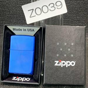 1000円スタート ZIPPO 未使用 ロイヤルブルー 化粧箱有り オイルライター ジッポー Z0039