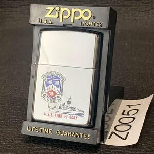 1000円スタート ZIPPO アメリカ海軍 USS Kirk FF-1087 カーク フリゲート 未使用 化粧箱有り オイルライター ジッポー 1993年製 Z0051