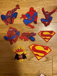 刺繍スパイダーマン アイロンワッペン　8枚セット