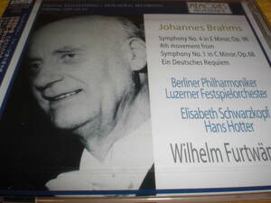 ♪未開封♪MEMORIESフルトヴェングラー指揮ブラームス希少音源2枚組/1948年交響曲第4番,1945年交響曲第1番~第4楽章のみ,1947年独レクイエム
