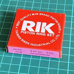 JH70 ピストンリング RIK RIKEN ４７Φ ７２ｃｃ 未使用品 モンキー・ＤＡＸ・カブに MINIMOTOの画像1