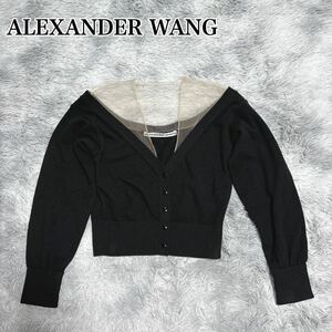  состояние хорошо ALEXANDER WANG Alexander one укороченные брюки прозрачный кардиган вязаный шерсть кашемир Корея идол женский 