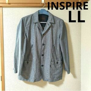《INSPIRE 》インスパイア　メンズジャケット　メンズアウター　メンズブレザー　カジュアル　LL　メンズ上着　紳士服　