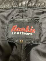 Rookie Leathers（ロッキー レザーズ） バイク用レザーパンツ　サイズLL 黒　古着品_画像3