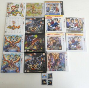 高崎店【中古品】4-16 3DS ソフト まとめ １８本 モンスターハンター XX 3G 4G 妖怪ウォッチ 牧場物語 マリオ＆ルイージRPG 等