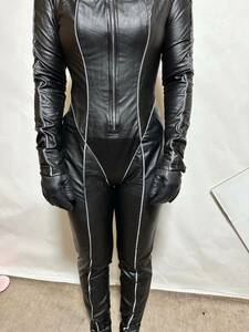  leather manner cat suit cosplay bo vintage 