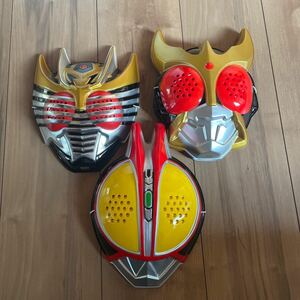  new goods higashi . Kamen Rider mask 3 point set Agito Faiz 555 Dragon Knight 