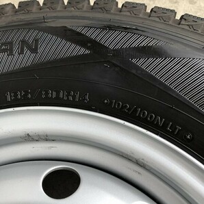 ★保管袋付★(WW6B025)鉄 14 x 5J 5穴 114.3 + DUNLOP WINTERMAXX SV01 185/80R14 102/100N LT 2021年 スタッドレス 冬タイヤ 送料無料の画像7