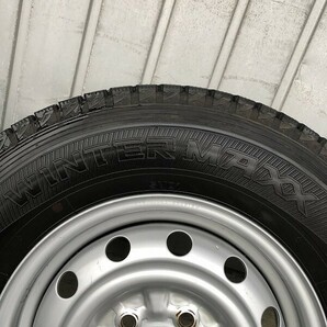 ★保管袋付★(WW6B025)鉄 14 x 5J 5穴 114.3 + DUNLOP WINTERMAXX SV01 185/80R14 102/100N LT 2021年 スタッドレス 冬タイヤ 送料無料の画像5