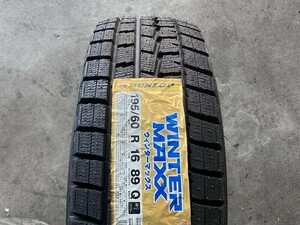 ★保管袋付★2013製 未使用品 (58W449-1) 195/60R16 89Q DUNLOP WINTERMAXX WM01 1本 スタッドレス 冬タイヤ