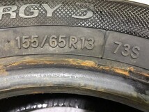 ★保管袋付★バリ山(PS6A074) 155/65R13 73S TOYO NANOENERGY 2020-3,2021-1年 4本 夏タイヤ 送料無料_画像3