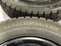 ★保管袋付★(WW5J066)鉄ホイール 15ｘ5.5J 4穴 100 + DUNLOP WINTERMAXX WM01 185/65R15 88Q 2018年 スタッドレス 冬タイヤ 送料無料_画像3