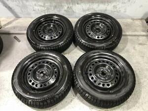 ★保管袋付★(WW5K007)鉄ホイール 15ｘ5.5JJ 4穴 100 + BRIDGESTONE ICEPARTNER2 175/65R15 84Q 2021年 スタッドレス 冬タイヤ 送料無料