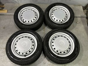 ★保管袋付★(WW5J073)鉄ホイール 15ｘ5.5J 4穴 100/114.3 + YOKOHAMA ice GUARD iG60 185/60R15 84Q 2022年 スタッドレス 冬タイヤ