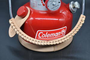 ★送料込み★Colemanコールマンガソリンランタン、カスタム３点キット★タンク底の直径１３．５ｃｍ★栃木レザー　本ヌメ（ナチュラル）★