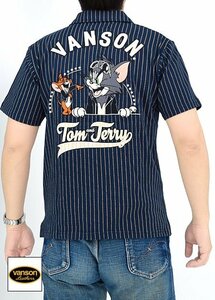 vanson×TOM＆JERRY 天竺半袖ポロシャツ◆vanson ウォバッシュMサイズ TJV-2411 ヴァンソン バンソン トムとジェリー 刺繍