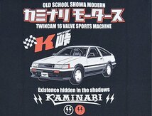 シャドウ半袖Tシャツ◆カミナリ ブラックXLサイズ 限定解除 KMT-238 エフ商会 efu 昭和 レトロ トヨタ レビン AE-86_画像2