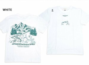 みんなでBBQ半袖Tシャツ◆喜人 ホワイトXXLサイズ KJ-42003 和柄 和風 きじん バーベキュー アウトドア