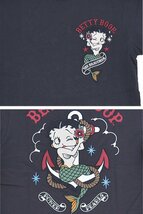 BR×BETTYコラボ 天竺半袖Tシャツ◆The BRAVE-MAN スミクロXXLサイズ BBB-2417 ブレイブマン ベティーちゃん 刺繍_画像4