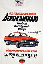 カーチェイス半袖Tシャツ◆カミナリ ホワイトXXLサイズ 2限定解除 KMT-239 雷 エフ商会 efu 昭和 レトロ 鉄仮面 スカイライン RS R30_画像2