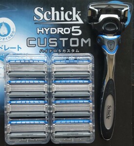 【替刃９個＋本体】シックハイドロ５カスタムSchick HYDRO5 CUSTOM 髭剃り＆替刃