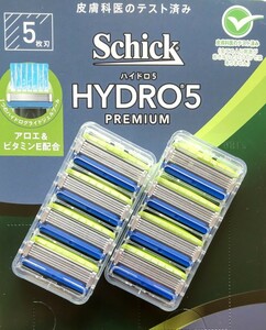 【替刃８個】シックハイドロ５プレミアム　　　　敏感肌用　Schick HYDRO5 PREMIUM