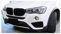 YWQ120 BMW X3 F25 X4 F26 艶有り 黒 グロス ブラック ダブルフィン キドニー グリル Mスポーツ ロゴ（X3M・X4M)_画像7