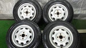 165/80R13　ブリヂストン　REVO GZ　スタッドレスタイヤ　13×5J　PCD100　＋45　4本SET