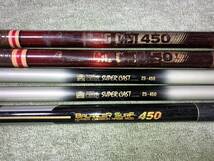 投竿 10本セット all 全オール 450 4.5m 5本継ぎ section5 サーフ アキアジ 鮭 サケ サーモン ダイワ DAIWA シマノ エアロキャスト 等 43_画像3