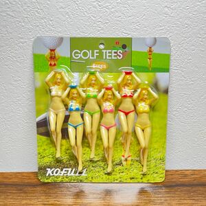 【6本セット】ゴルフ おもしろティー ビキニティー