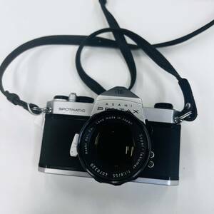 4-00262【PENTAX SP SPOTMATIC 動作確認済】Super-Takumar 1:1.8/55mm シャッターOK ストラップ付 フィルムカメラ 1円出品 1円スタート 