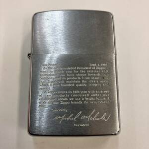 4-00364-3【ZIPPO マイケルシューラー メッセージ ライター】3代目社長 MICHAELA.SCHULER 火花確認済 オイルライター 1円出品 1円スタート 