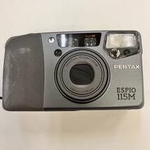 4-00452【ペンタックス PENTAX ESPIO115M 38-115mm】ZOOM レンズ フィルムカメラ シャッターOK ストラップ付 レトロ 1円出品 1円スタート_画像1