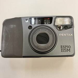 4-00452【ペンタックス PENTAX ESPIO115M 38-115mm】ZOOM レンズ フィルムカメラ シャッターOK ストラップ付 レトロ 1円出品 1円スタート