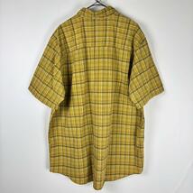 古着 00s Columbia シャツ 半袖 チェック アウトドア 黄緑 2XL_画像6