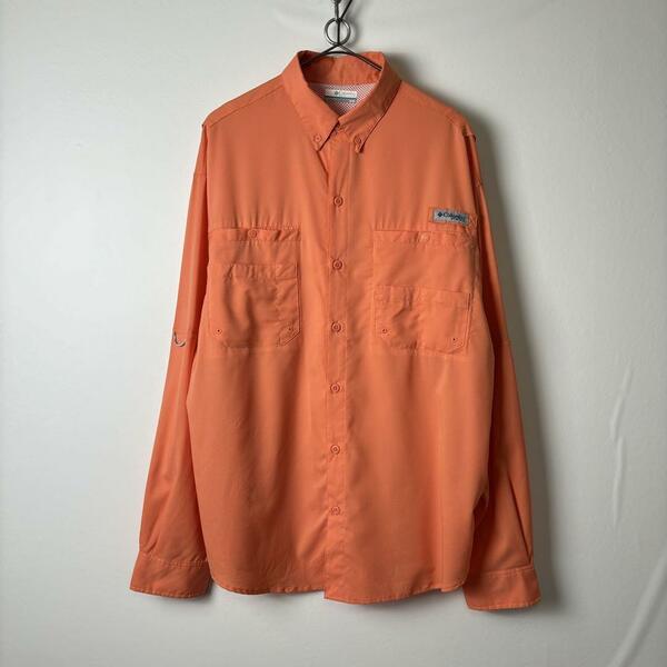 Columbia コロンビア PFG 長袖 フィッシングシャツ オレンジ M