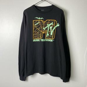 USA 企業系 MTV MUSIC TELEVISION ロンT Tシャツ L