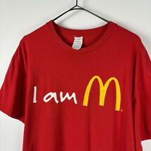 USA古着 00s Tシャツ 企業ロゴ マック マクドナルド レッド L_画像2