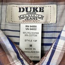 USA古着 DUKE シャツ 半袖 ウエスタン オンブレチェック ブラウン M_画像5