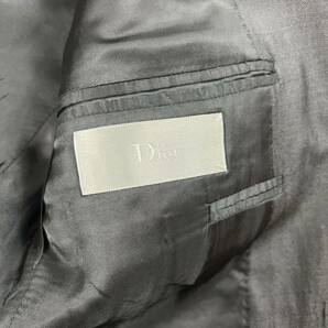 1スタ Dior HOMME ディオールオム スーツ セットアップ シングルスーツ ダークグレー シルク混 163C710A2210 U6の画像7