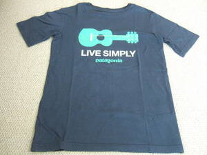 即決 ① ★ パタゴニア キッズ Tシャツ S( 7T 〜 8T ) patagonia kids kid's T shirts LIVE SIMPLY 中古 baby ベビー