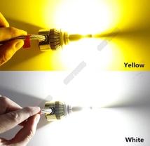 爆光 LED バルブ 2色切替 HB4 フォグランプ ホワイト イエロー ハイビーム 明るい 送料無料_画像2