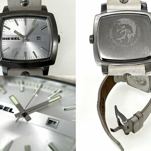ジャンク メーカー混在 腕時計 5点 DIESEL カルバンクライン エンポリオアルマーニ BALLY METAL.CH 状態難あり・不動品[327990の画像3