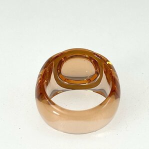 Baccarat CABOCHON RING バカラ カボション リング オレンジ×ゴールド クリスタル 指輪 約13.5号[224836の画像9