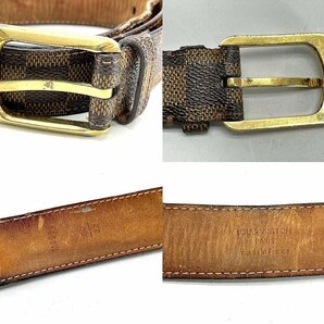 ジャンク LOUIS VUITTON ルイ ヴィトン レザーベルト 2点まとめて 状態難あり品[327980の画像8