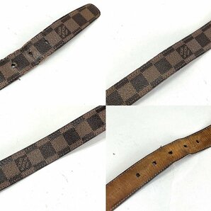 ジャンク LOUIS VUITTON ルイ ヴィトン レザーベルト 2点まとめて 状態難あり品[327980の画像9